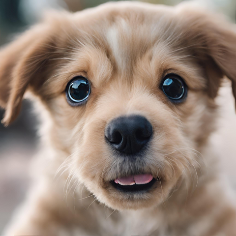 puppy with puppy eyes